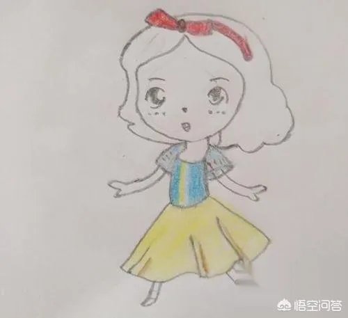 公主简笔画怎么画?