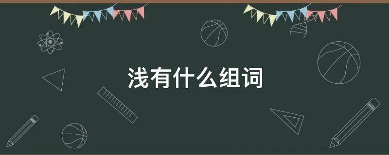 浅有什么组词
