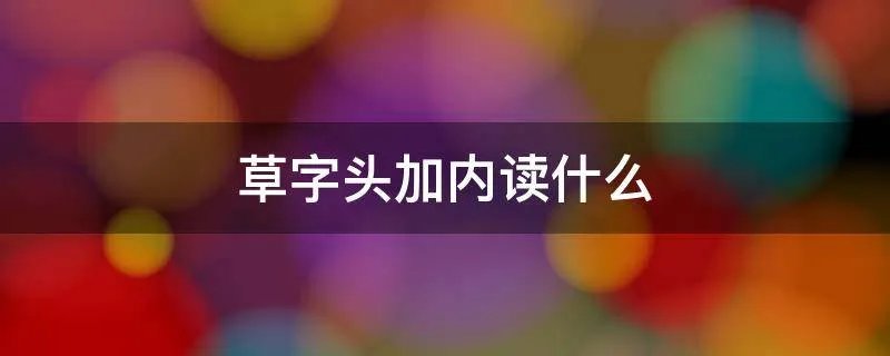 草字头加内读什么