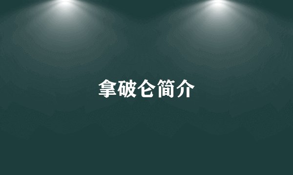 拿破仑简介