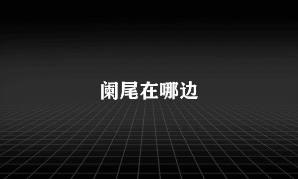 阑尾在哪边