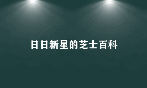 日日新星的芝士百科