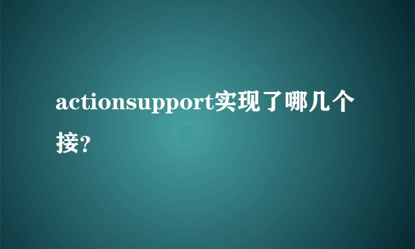 actionsupport实现了哪几个接？