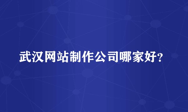 武汉网站制作公司哪家好？