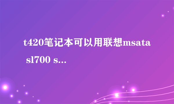 t420笔记本可以用联想msata sl700 ssd m.2固态硬盘吗