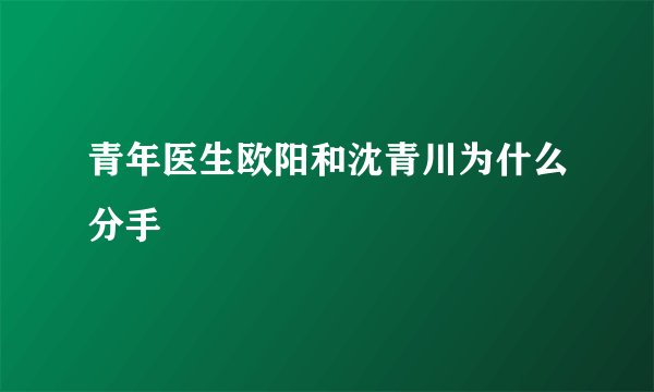 青年医生欧阳和沈青川为什么分手