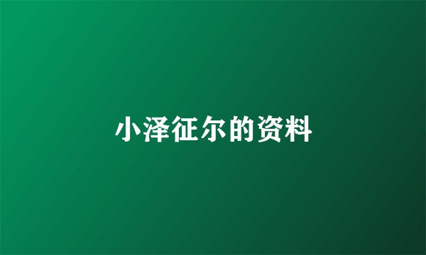 小泽征尔的资料