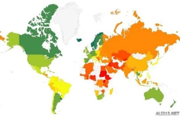 22张“惊奇数据世界地图”最爱啪啪啪的国家竟是巴西
