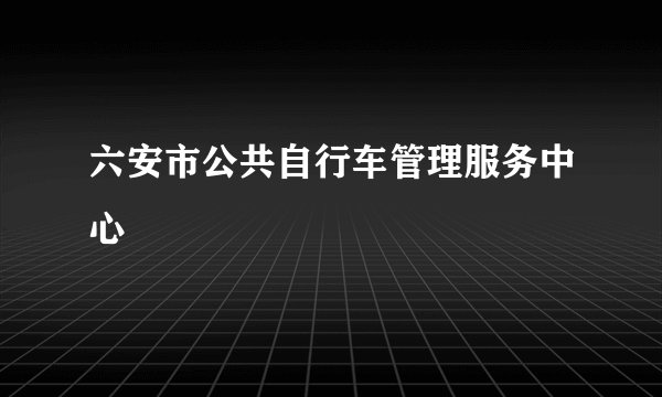 六安市公共自行车管理服务中心