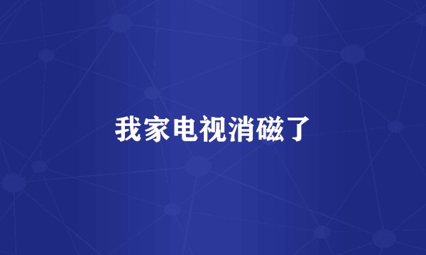 我家电视消磁了