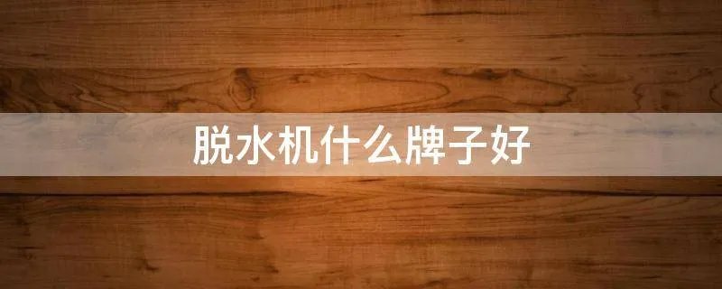 脱水机什么牌子好