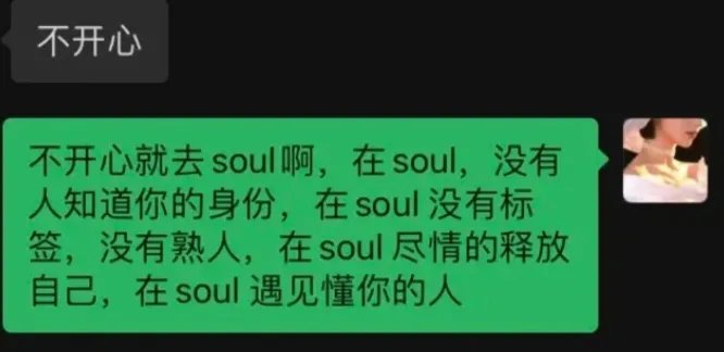 不开心你就去soul是什么梗