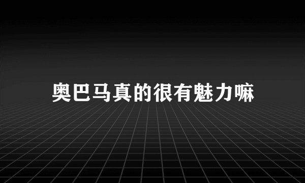 奥巴马真的很有魅力嘛