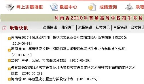 2010年高考成绩排名