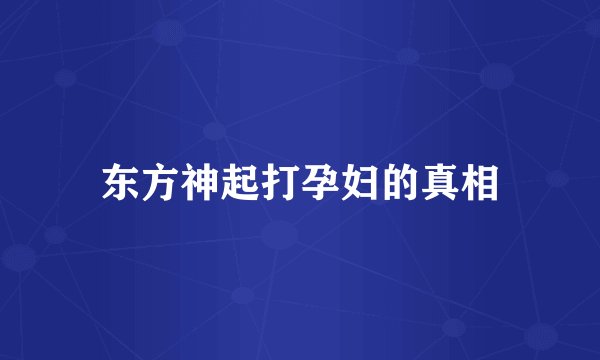 东方神起打孕妇的真相