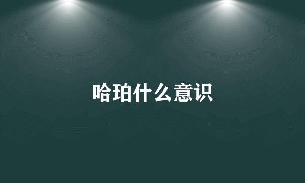 哈珀什么意识