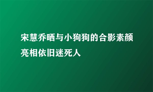 宋慧乔晒与小狗狗的合影素颜亮相依旧迷死人