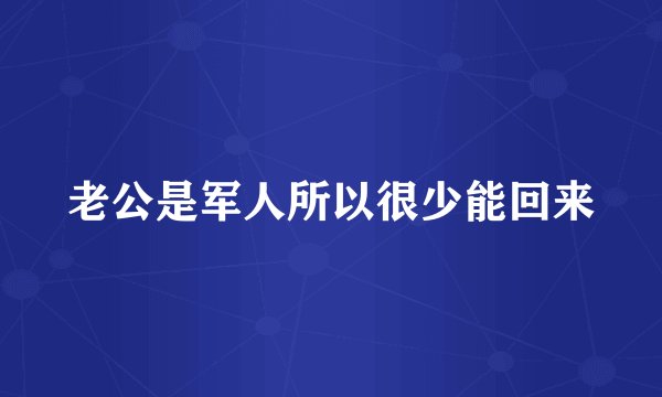 老公是军人所以很少能回来