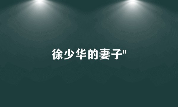 徐少华的妻子