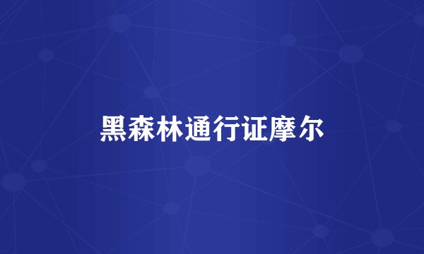 黑森林通行证摩尔