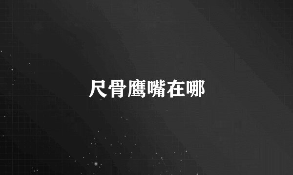 尺骨鹰嘴在哪