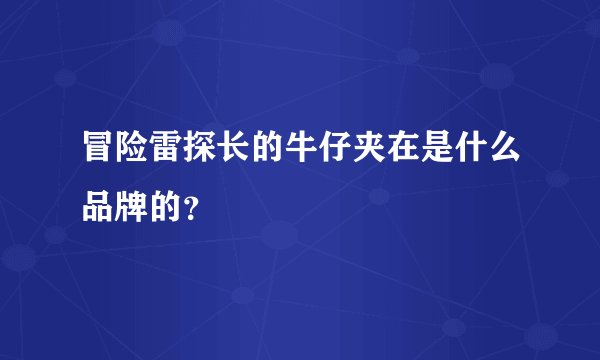 冒险雷探长的牛仔夹在是什么品牌的？
