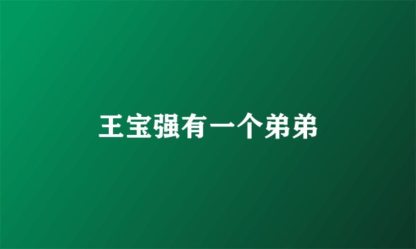 王宝强有一个弟弟