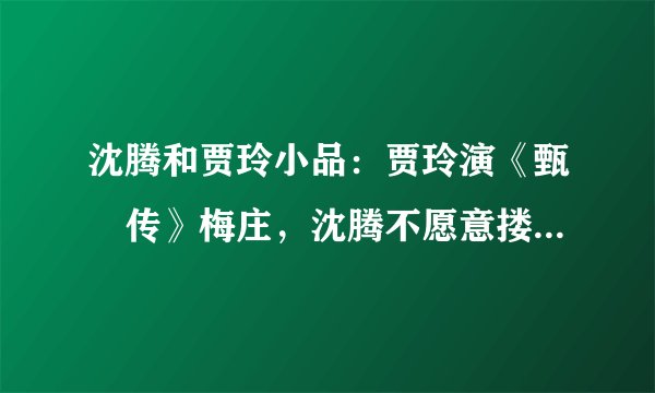 沈腾和贾玲小品：贾玲演《甄嬛传》梅庄，沈腾不愿意搂，笑爆全场