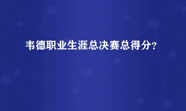 韦德职业生涯总决赛总得分？