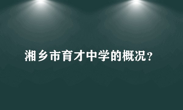 湘乡市育才中学的概况？