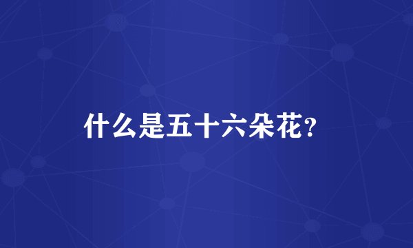 什么是五十六朵花？