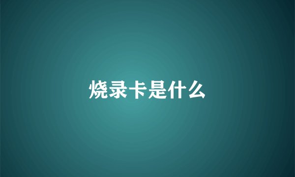 烧录卡是什么