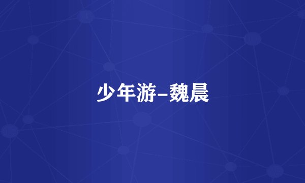 少年游-魏晨