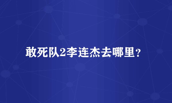 敢死队2李连杰去哪里？