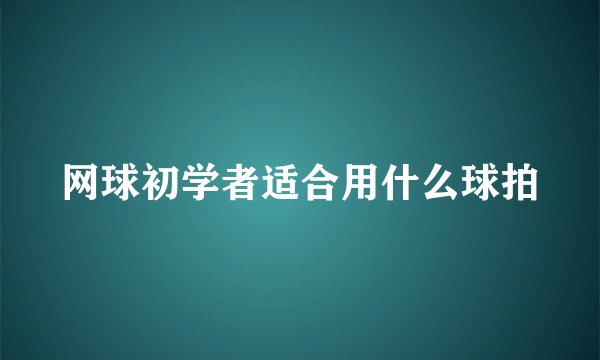 网球初学者适合用什么球拍