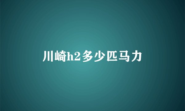 川崎h2多少匹马力