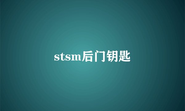 stsm后门钥匙