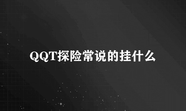QQT探险常说的挂什么