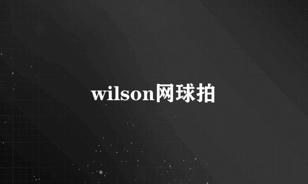 wilson网球拍