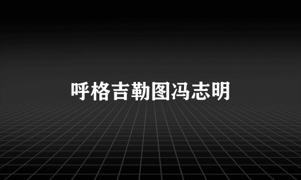 呼格吉勒图冯志明
