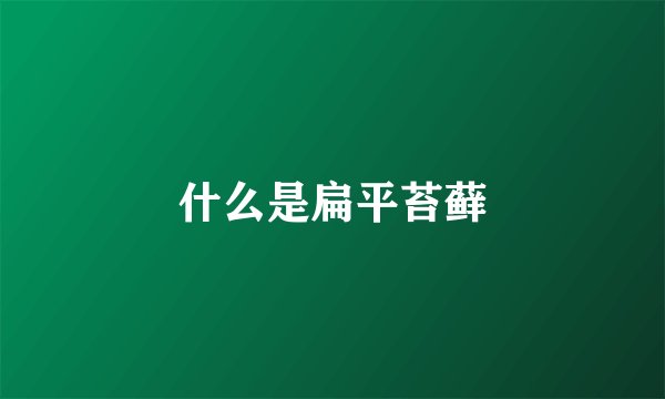 什么是扁平苔藓