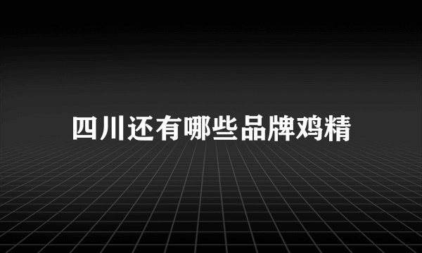 四川还有哪些品牌鸡精