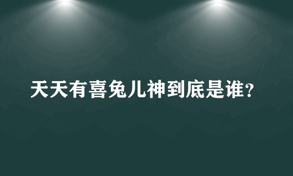 天天有喜兔儿神到底是谁？
