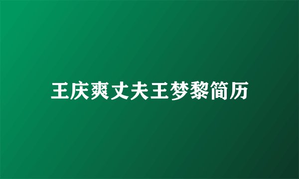 王庆爽丈夫王梦黎简历