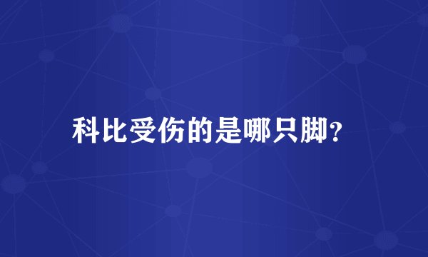 科比受伤的是哪只脚？