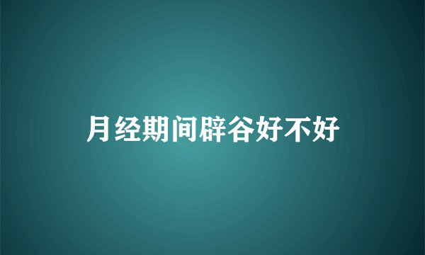 月经期间辟谷好不好