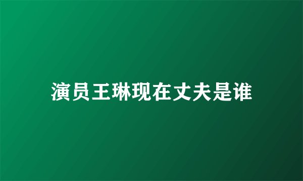 演员王琳现在丈夫是谁