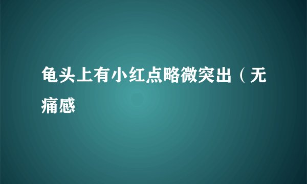 龟头上有小红点略微突出（无痛感