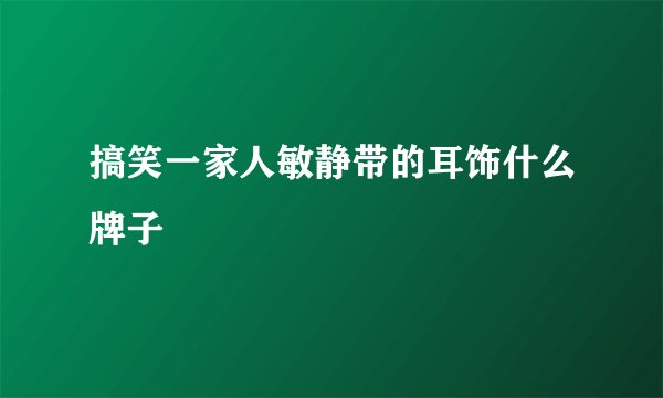 搞笑一家人敏静带的耳饰什么牌子