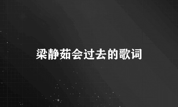 梁静茹会过去的歌词